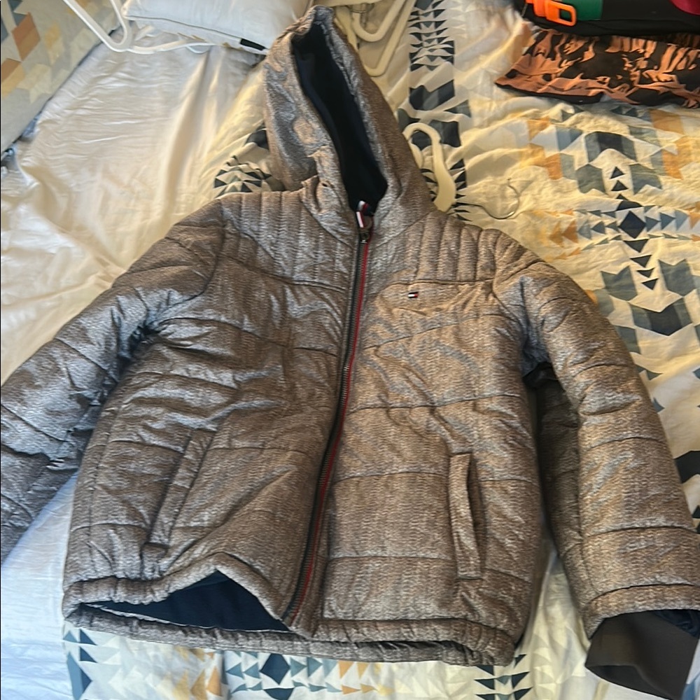 Tommy Hilfiger Kids Silver Puffer Jacket